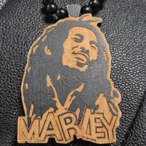 Wooden Marley Pendant Necklace